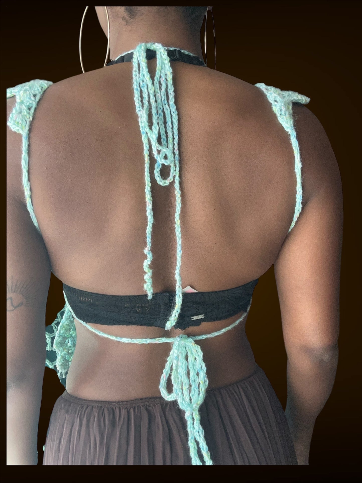 CroChey'd Butterfly Top-Beaded