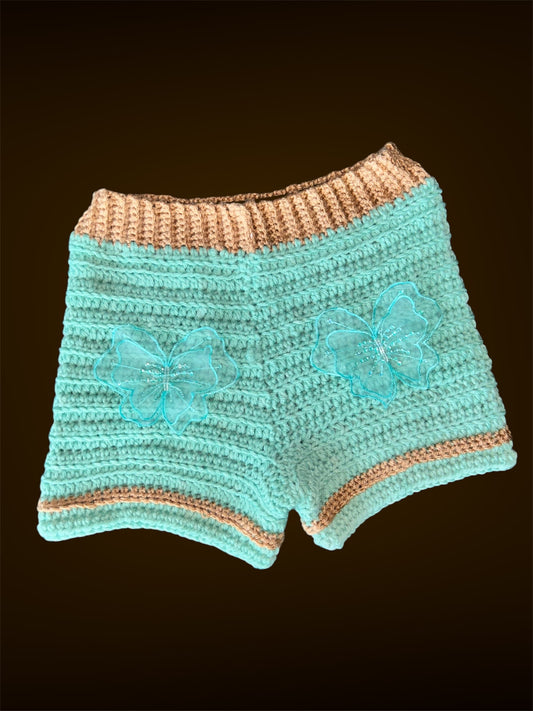 Minty Flutter Bloom Shorts
